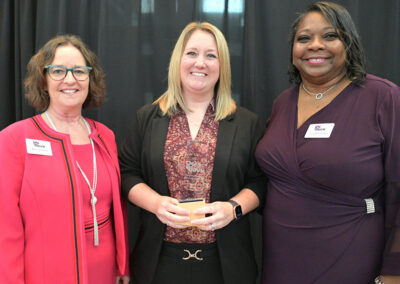 Mary O’Doherty (ODVN Executive Director), Kimberly Stanley (Award Recipient), and Donya Buchanan (ODVN Board of Director Chair)